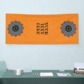 Banderoles Peinture à la main Mandala Horloge Face 24 (Salon professionnel)