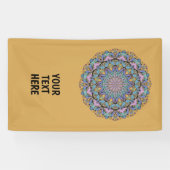 Banderoles Peinture à la main Mandala Horloge Face 3 (Horizontal)