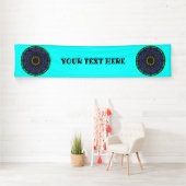 Banderoles Peinture à la main Mandala Horloge Face 4 (En situation)