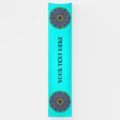 Banderoles Peinture à la main Mandala Horloge Face 4 (Vertical)