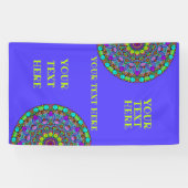 Banderoles Peinture à la main Mandala Horloge Face 4 (Horizontal)