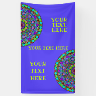 Banderoles Peinture à la main Mandala Horloge Face 4