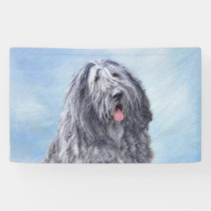 Banderoles Peinture Bergamasco Sheepdog - Chien original mign