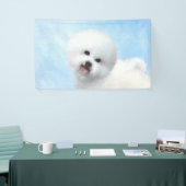 Banderoles Peinture Bichon Frise - Cute Original Chien Art (Salon professionnel)
