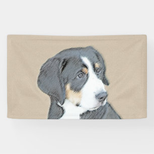 Banderoles Peinture de Chien de Montagne bernois - Art origin
