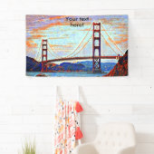 Banderoles Peinture de golden gate bridge (En situation)