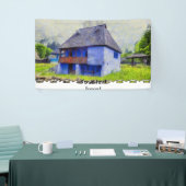 Banderoles Peinture de maison bleue (Salon professionnel)
