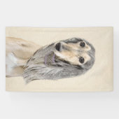 Banderoles Peinture de Saluki (Faune) - Cute Original Chien A (Horizontal)