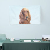 Banderoles Peinture de Setter irlandais - Joli art original d (Salon professionnel)