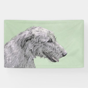 Banderoles Peinture de Wolfhound irlandais - Joli art origina