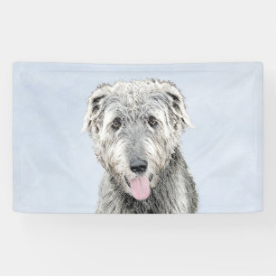 Banderoles Peinture de Wolfhound irlandais - Joli art origina