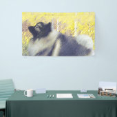 Banderoles Peinture en teint de Keeshond - jolie art original (Salon professionnel)