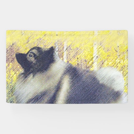 Banderoles Peinture en teint de Keeshond - jolie art original (Horizontal)