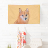 Banderoles Peinture finlandaise Spitz - Jote Original Chien A (En situation)