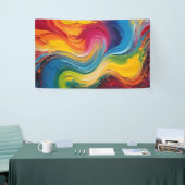 Banderoles Peinture Mélange Mur Art de Couleur (Salon professionnel)