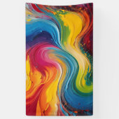 Banderoles Peinture Mélange Mur Art de Couleur (Vertical)