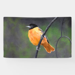 Banderoles Peinture Oriole - Art Oiseau Original