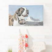 Banderoles Peinture Saint Bernard - Cute Original Chien Art (En situation)