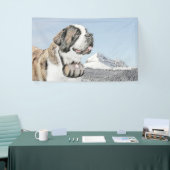 Banderoles Peinture Saint Bernard - Cute Original Chien Art (Salon professionnel)
