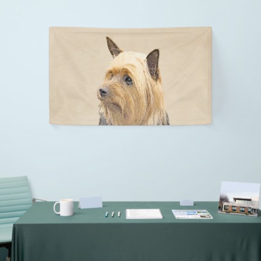 Banderoles Peinture Silky Terrier - Cute Original Chien Art (Salon professionnel)