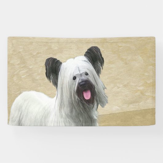 Banderoles Peinture Skye Terrier - Cute Original Chien Art (Horizontal)