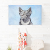 Banderoles Peinture Suédoise Vallhund - Cute Original Chien A (En situation)