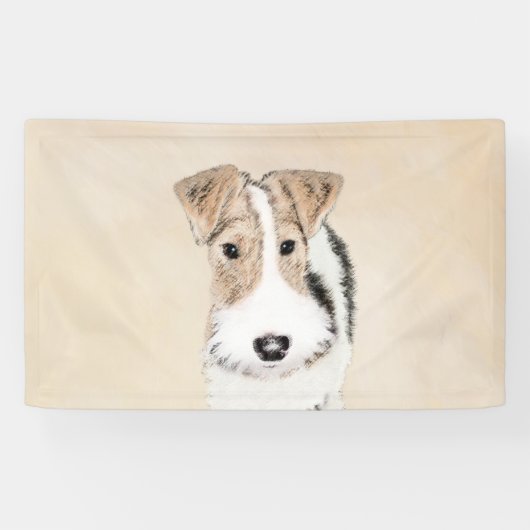 Banderoles Peinture Terrier de Renard de fil - Cute Original  (Horizontal)