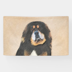 Banderoles Peinture tibétaine mastiff - Beau art original de