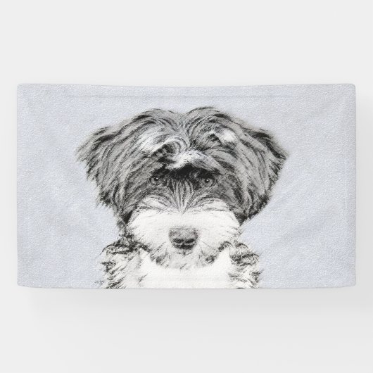 Banderoles Peinture Tibétaine Terrier - Cute Original Chien A (Horizontal)