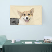 Banderoles Pembroke Welsh Corgi Peinture - Art Chien original (Salon professionnel)