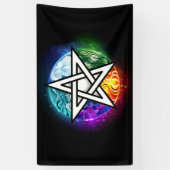 Banderoles pentagramme du Wiccan (Vertical)