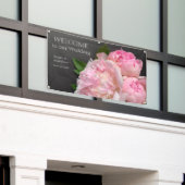Banderoles Peoné rose sur mariage gris foncé (Bâtiment extérieur)