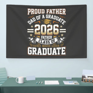 Banderoles Père fier de la promotion 2026 diplômé