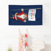 Banderoles Père Noël Avec Drapeau De Chicago (En situation)