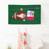 Banderoles Père Noël Avec Drapeau De L'Iowa (En situation)