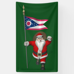 Banderoles Père Noël Avec Drapeau De L'Ohio