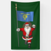 Banderoles Père Noël Avec Drapeau De L'Oregon (Vertical)
