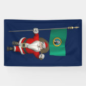 Banderoles Père Noël Avec Drapeau De Washington (Horizontal)