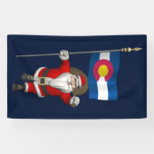 Banderoles Père Noël Avec Drapeau Du Colorado (Horizontal)
