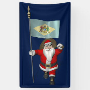 Banderoles Père Noël Avec Drapeau Du Delaware