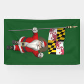 Banderoles Père Noël Avec Drapeau Du Maryland (Horizontal)