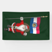 Banderoles Père Noël Avec Drapeau Du Missouri (Horizontal)