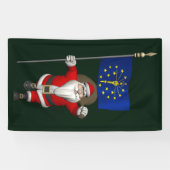 Banderoles Père Noël Avec Drapeau Indiana (Horizontal)