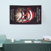 Banderoles Père Noël Grumpy Texte Personnalisé (Salon professionnel)