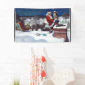 Banderoles Père Noël livre à Noël (En situation)