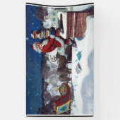 Banderoles Père Noël livre à Noël (Vertical)