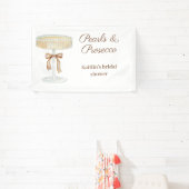 Banderoles Perles et prosecco amour de douche de mariage  (Insitu)