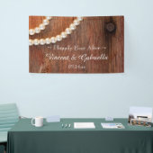 Banderoles Perles rustiques et Mariage campagnard en bois de  (Salon professionnel)