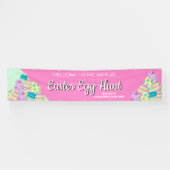 Banderoles Personalisé annuel Chasse aux oeufs de Pâques vert (Horizontal)