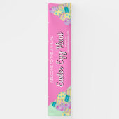 Banderoles Personalisé annuel Chasse aux oeufs de Pâques vert (Vertical)